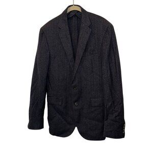polo ralph lauren AS NEW navy blue herringbone tweed blazer jacket 40 L